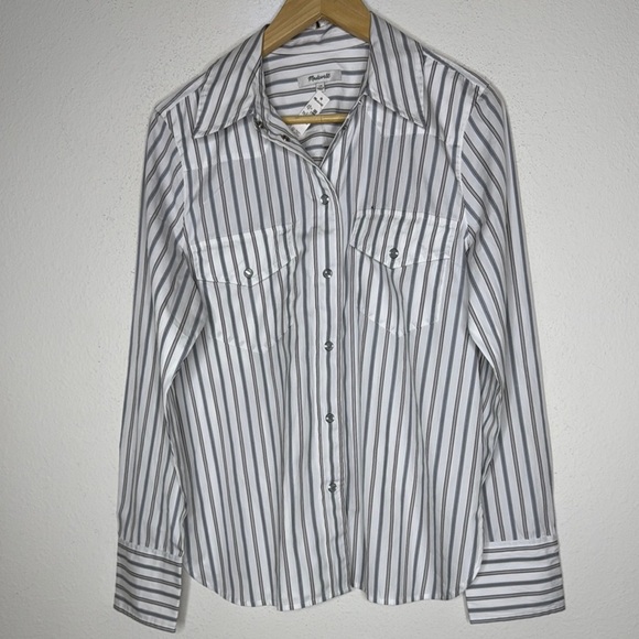 Madewell NWT western cowgirl snap down shirt size 10 - Picture 1 of 7